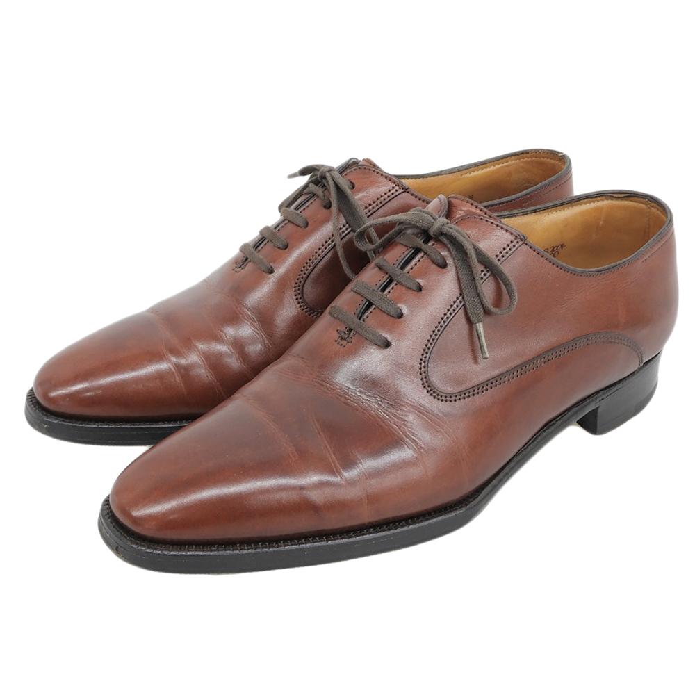 JOHN LOBB 2004 Årsmodell 8000 Läst Plain Toe Skor Herr Brun 5D skor 5 D BrunBegagnad