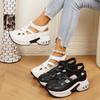 Pegged Heels Women's Shoes Platform Shoes Hollowed-out Shoes Sandals