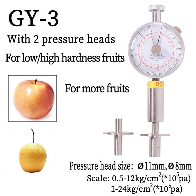 Portable Fruit Hardness Tester GY-3 Pointer Fruit Penetrometer for Apples Pears Grapes Oranges GY-2 GY-1 Fruit Sclerometer
