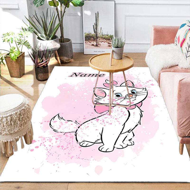 Custom 1Pc Pink Hearts Cats Rug Office Carpet Indoor Outdoor Entrance Doormat Nonslip Soft And Comfortable Living Room D916119