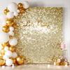 8PCS Square Sequin Wall Panels Glitter Backdrop for Birthday Wedding Party Decoration 30x30cm Sparkle Panel Set with Zip Ties
