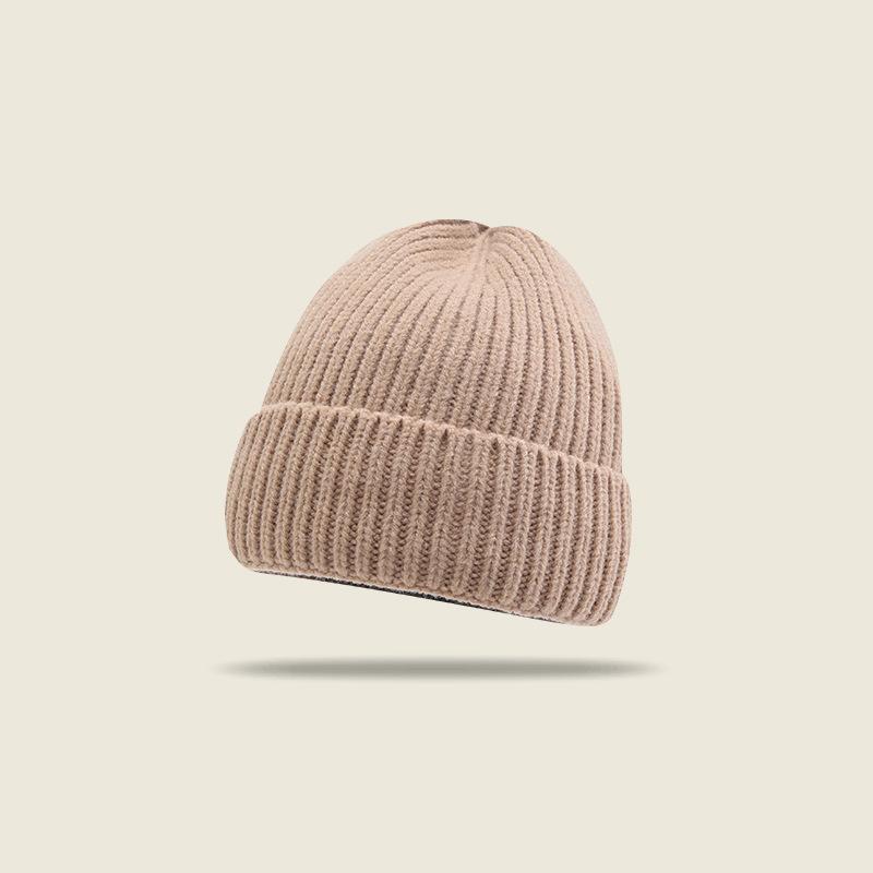 Knitted Hat Women'S Autumn And Winter Wool Hat Warm Versatile Casual Fashion Cold Hat Men'S Cold Hat Solid Color