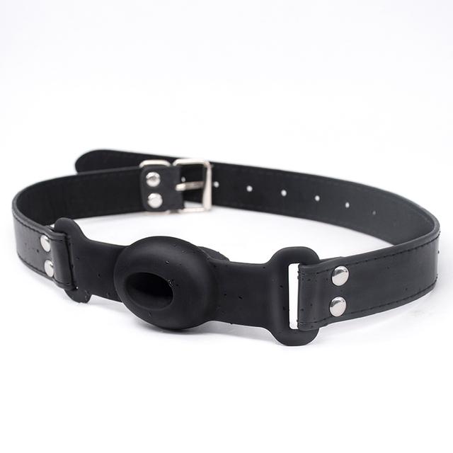 Silicone Mouth Gag Extender Ball Oral Fixation Erotic Toys PU Harness Strap Belt  Bondage Costume Face Mask Games For Adults