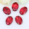 50Pcs/Pack Egg Shape Glass Crystal Stones Diamond Beads Ornament  DIY Garment Clothes Shoes