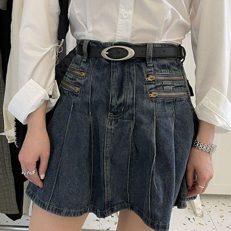 Womens Chic 2024 Summer Korean Style Versatile Black Pu Belt For Fashionable Outfits