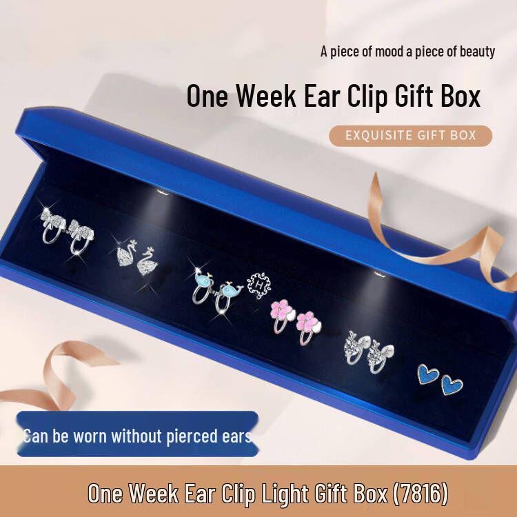 Sterling Silber Damen Ohrclips und Ohrstecker Set - Perfekt für Wochentage, Geburtstage oder Weihnachtsgeschenke.