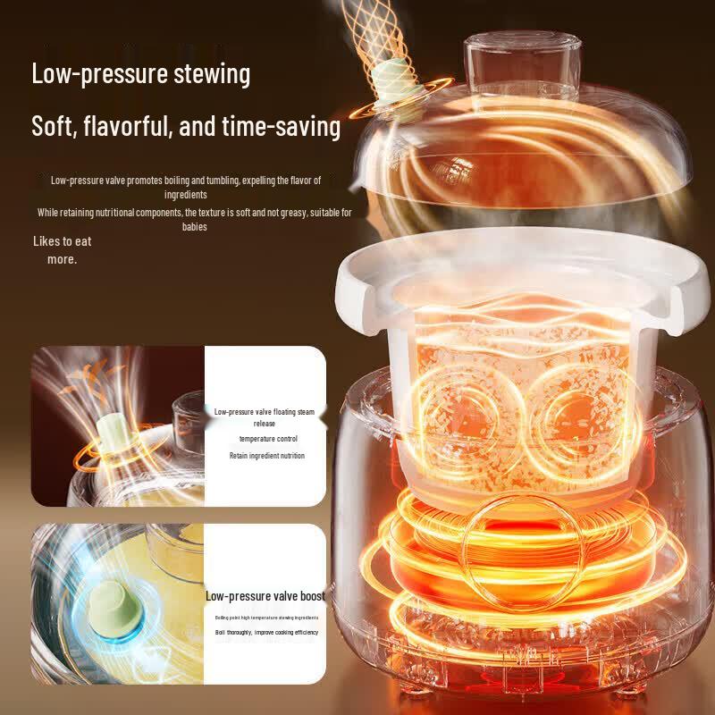 BEAR Smart Micro-Pressure Baby Food Stew Pot CN Plug (adapter Included)