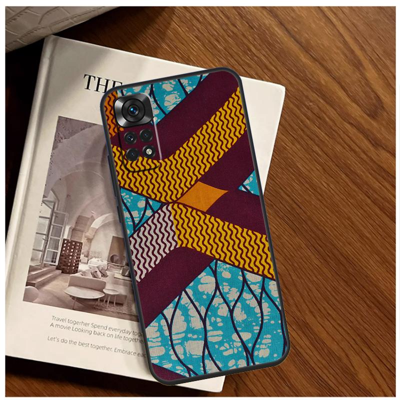 

African Wax Fabric Case For Xiaomi Redmi Note 12 10 9 11 13 Pro Plus 12S 10S 11S 9S Redmi 13C 10C 9C 12C Cover Redmi 12 4G