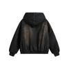 Men's Padded Jackets Fashion Denim Fleece Hooded Worn-out Zipper Patchwork Loose Winter Male Clothing Stylish