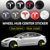 4pcs 56mm Hub Cap Center Cap Logo High Quality Sticker for Model 3 Y S X Personalized Emblem Sticker Car Accessories