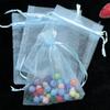 100-500PCS Organza Gift Bag for Jewelry White Drawstring Pouches for Wedding Christmas Candy Gift Bags Jewelry Packing Bags