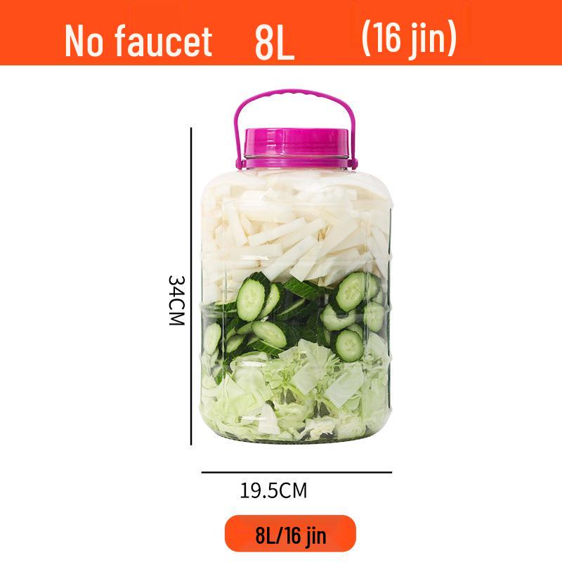 Sparkling Wine Glass Jar - Large Mouth Household Container, Perfect for Pickling, Kimchi, and Sealed Storage