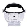 15x Rechargeable USB Head-mounted Magnifying Glass with Three LED Lights for Reading, Repair, and Beauty Inspection.