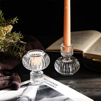 Nordic Ins Crystal Glass Candle Holder Romantic Candlelight Dinner Props Confession Proposal Decorative Desktop Ornaments