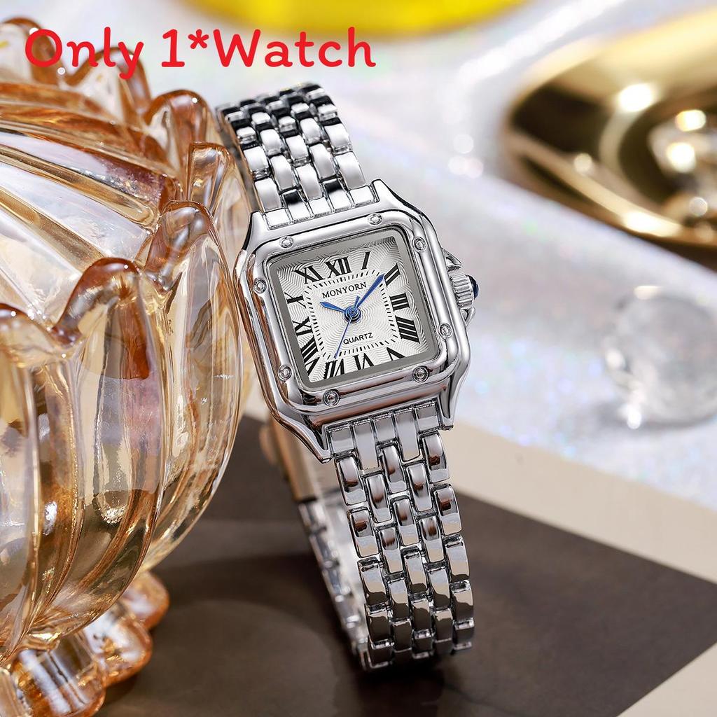 Semplice Orologio al Quarzo da Donna alla Moda con Quadrante Decorativo per Uso Casual