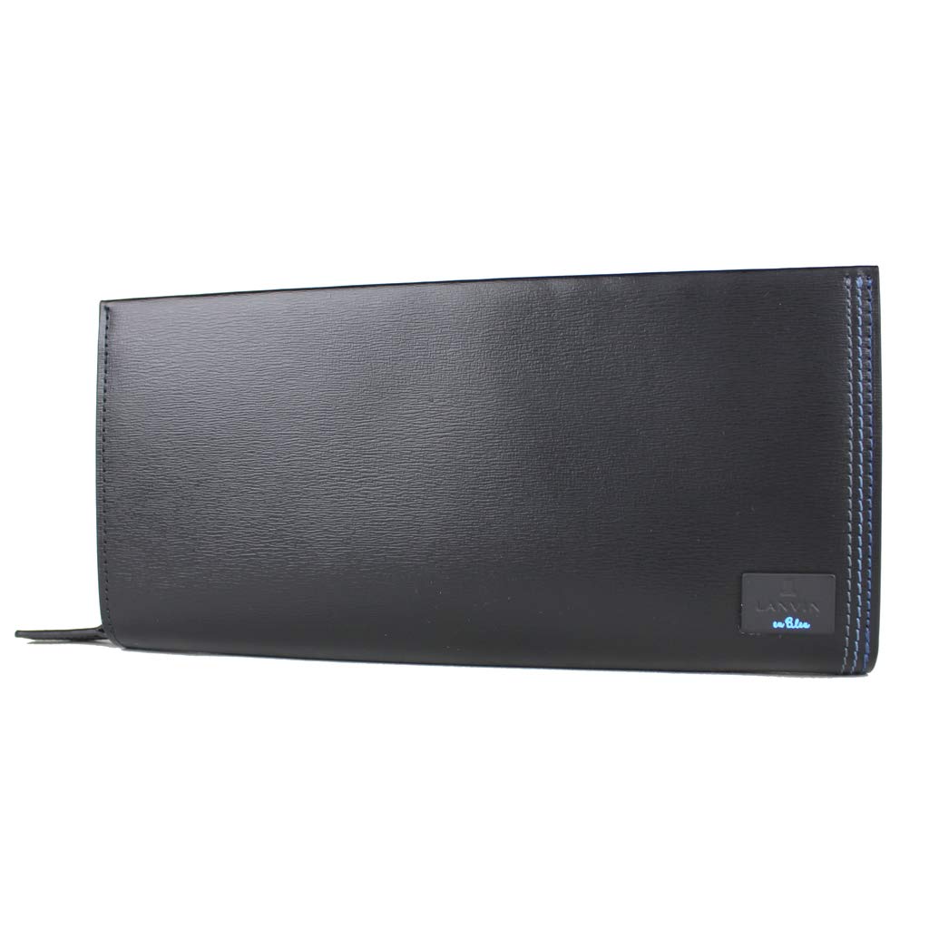 

on Long Wallet Vaux 596616 Black [Lanvin Blue] Men s [01]