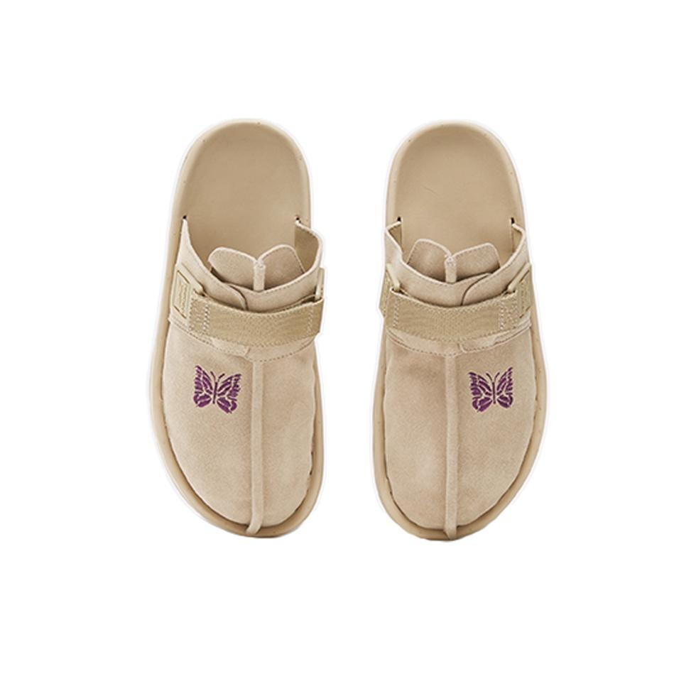Needles X Reebok Beatnik Slides Canvas Unisex Sneakers Tan Extreme-Purple 100207687