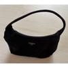 Used PRADA Accessory Pouch Mini Bag Pocono Nylon Black Triangle Logo
