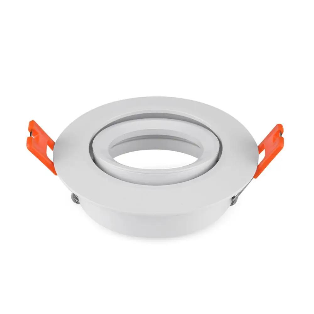 Round Square Recessed Spotlight GU10 MR16 Adjustable Spot Light Fixture LED Downlight Ceiling Spot Light Frame Indoor