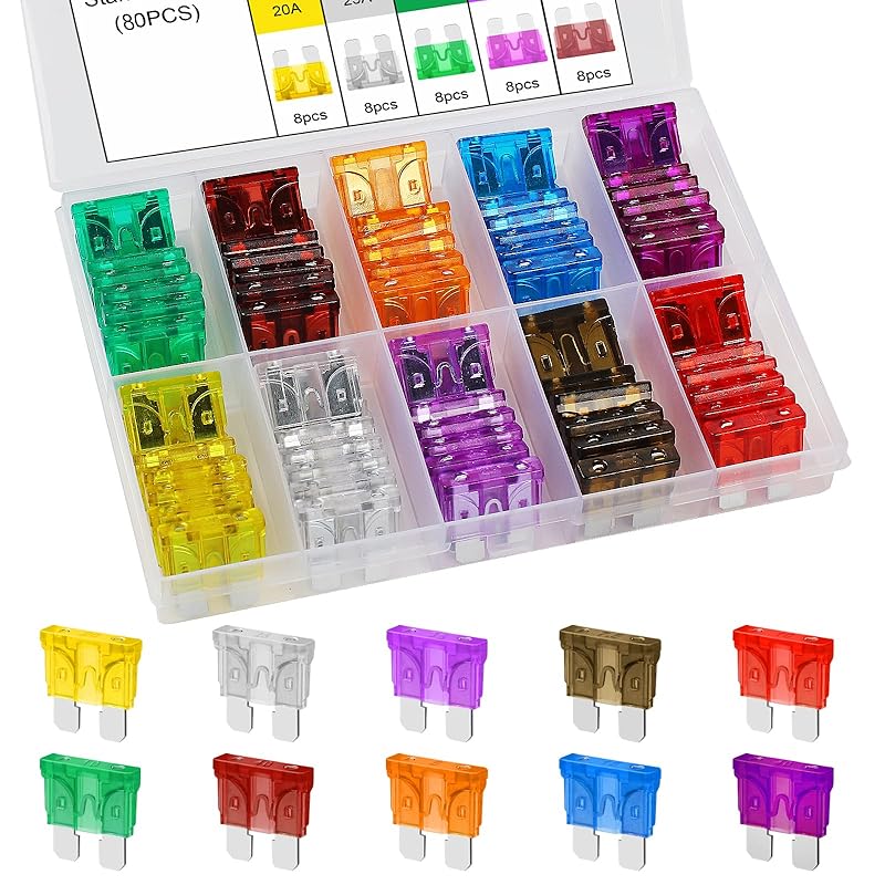 182PCS Car Fuses Assortment Kit, Professional Blade Fuses Automotive - Standard & Mini & Low Profile Mini Fuse (5A/7.5A/10A/15A/20A/30A/40A),