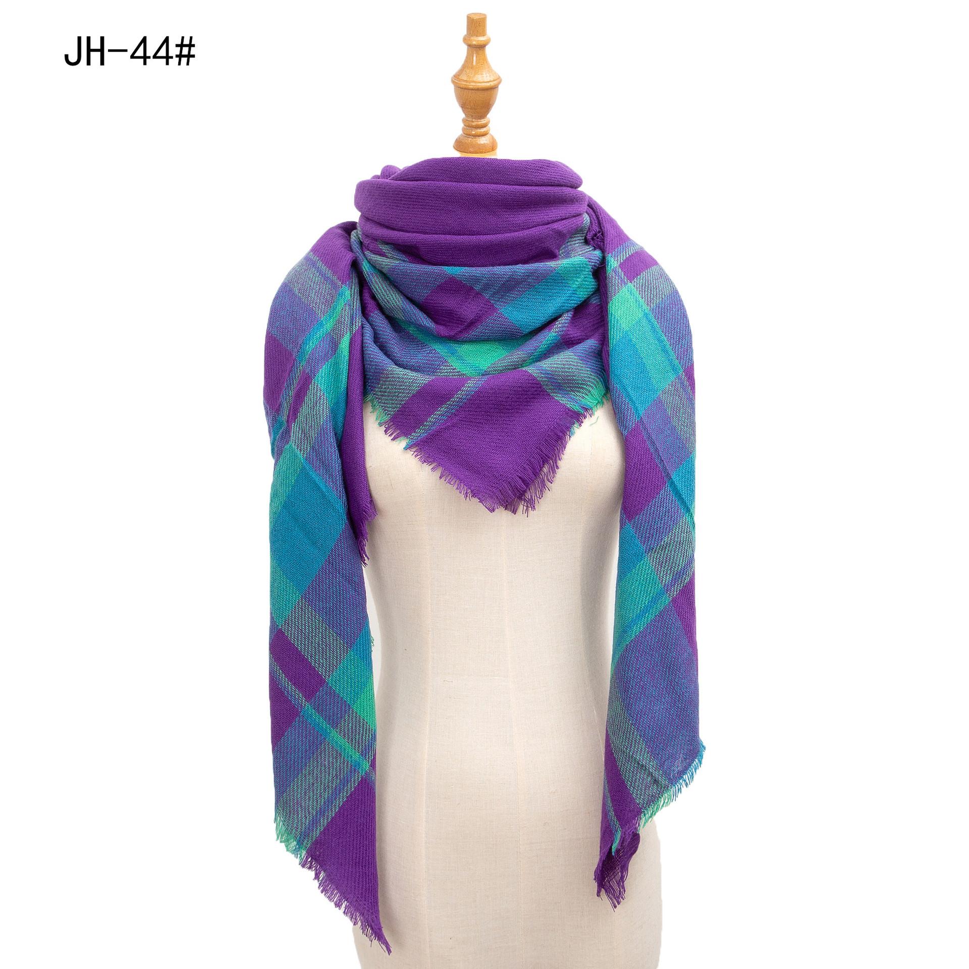 

Осенне-зимняя теплая шаль, женская шаль, большой клетчатый квадратный шарф FJ-44#