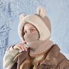 Winter Neck Warmth Cover Hat Fluffy Ear Protection Mask Kids Balaclava Hat  Girls Hooded Cap