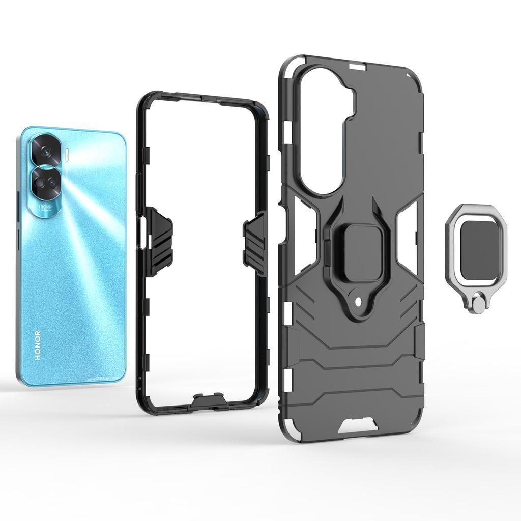 Honor 200 Pro Black Panther Phone Case: 80SE Bracket, Drop-proof, Full Coverage Protection.