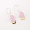 Rose Chalcedony Gemstone 925 Solid Silver Handmade Jewelry Dangle Earrings 1.5" EE-162-14