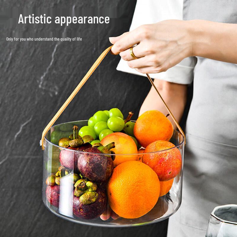 ZISIZ Elegant Glass Fruit Basket
