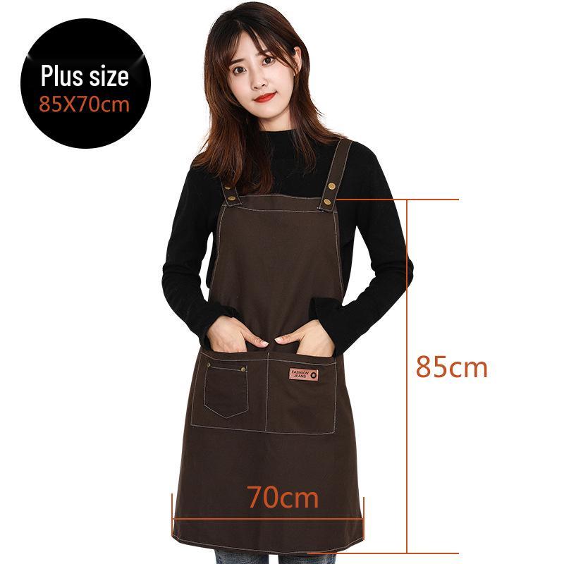 Custom Unisex Waterproof Canvas Waist Apron - Simple, Fashionable Workwear for Catering
