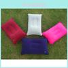 Leichtes Aufblasbares Pvc Campingkissen Plüsch Weiches Rechteckiges Reisekissen