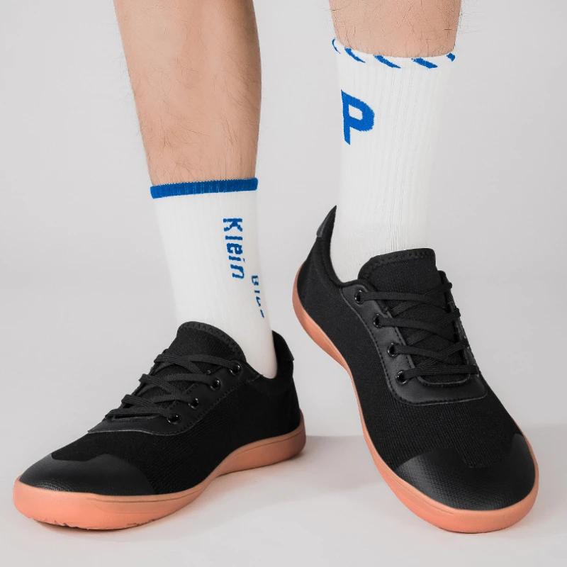 Pánské bosé boty s širokou špičkou Módní prodyšné pánské plátěné tenisky Měkká podrážka s nulovým dropem Širší špička Lehké běžecké boty Pánské