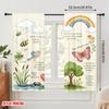 2pcs 2D flat printing Curtains Sweet Moments Gentle Spirit Kindness Fabric Without Electricity Seasonal Party & Holiday Decor