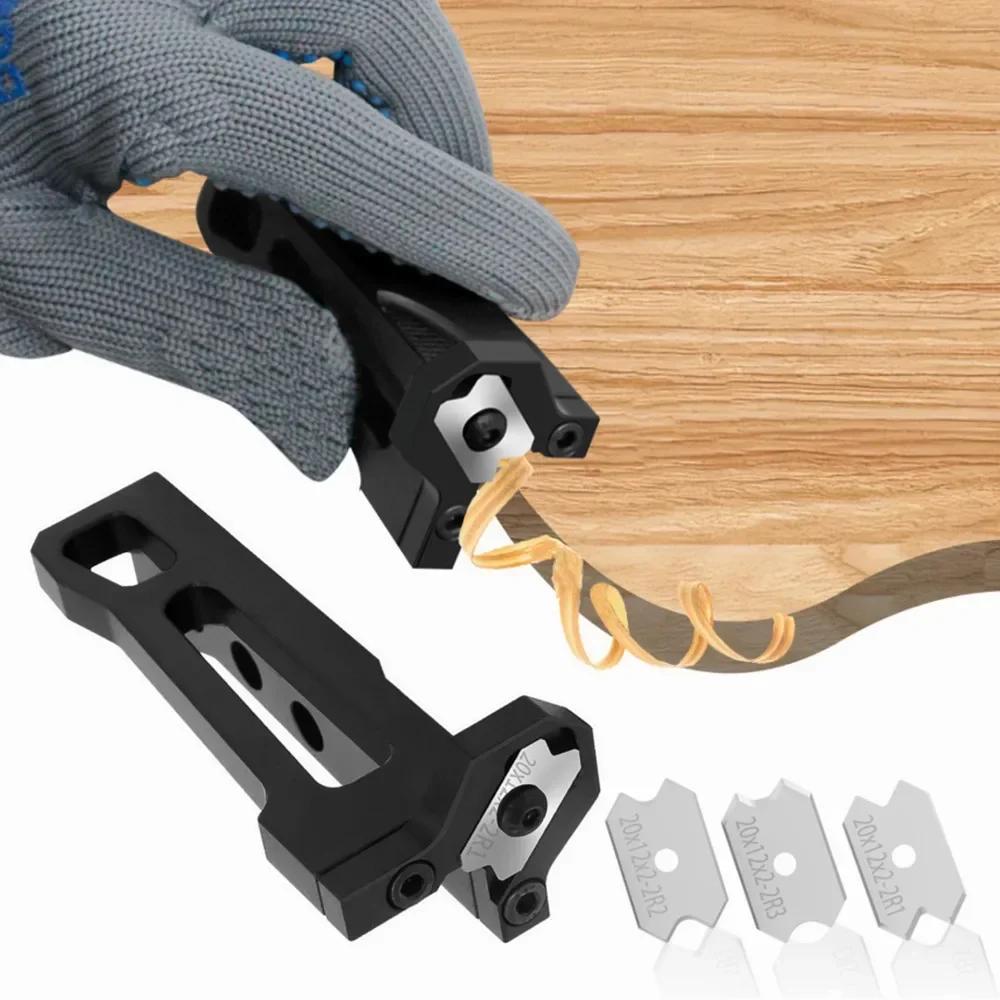 Woodworking Chamfer Plane Edge Banding Arc Trimming Manual Planer Wood Chamfering Fillet Scraper Board Deburring Tool