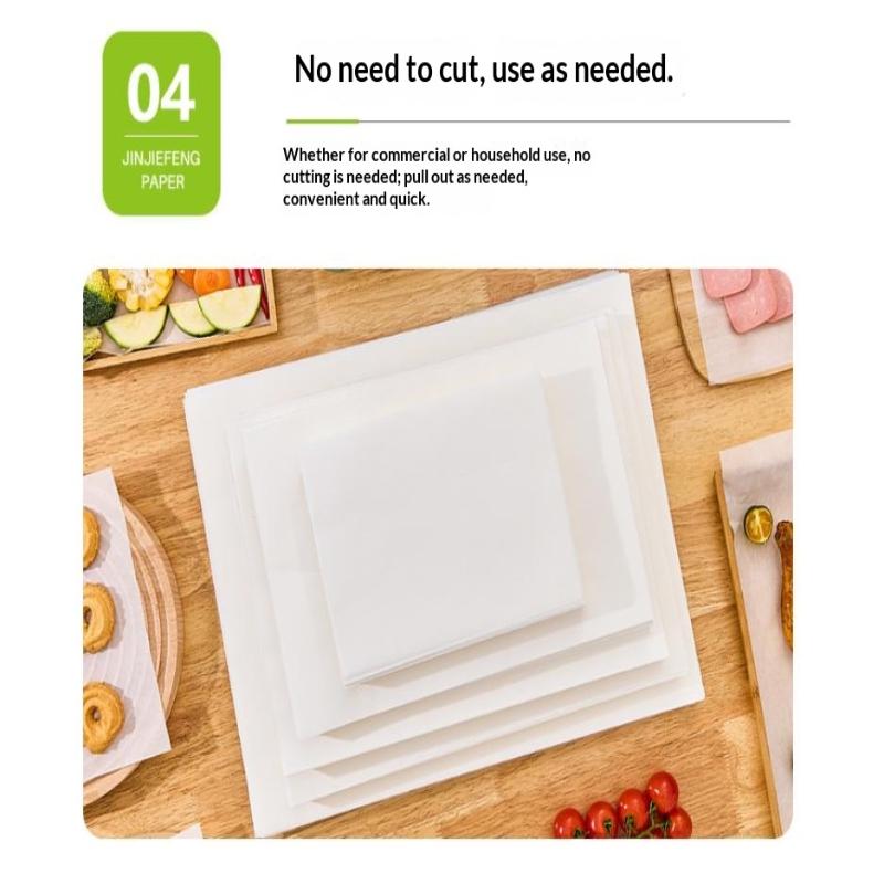 200Pcs Air Fryer Parchment Paper Burger Dessert Sandwich Wrapping Brown Wax Paper Kitchen Oven Paper