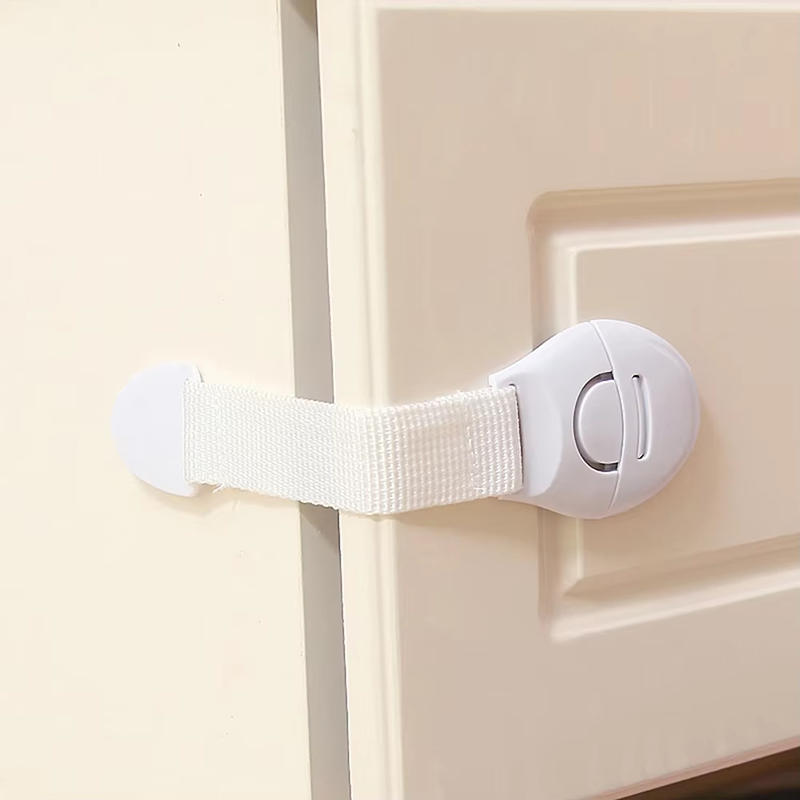 5pcs/10pcs White Safety Locks No-Drill Drawer and Door Latches Child Baby Safety Lock Cupboard Drawer Cabinet Door Fridge Security Protector Locks