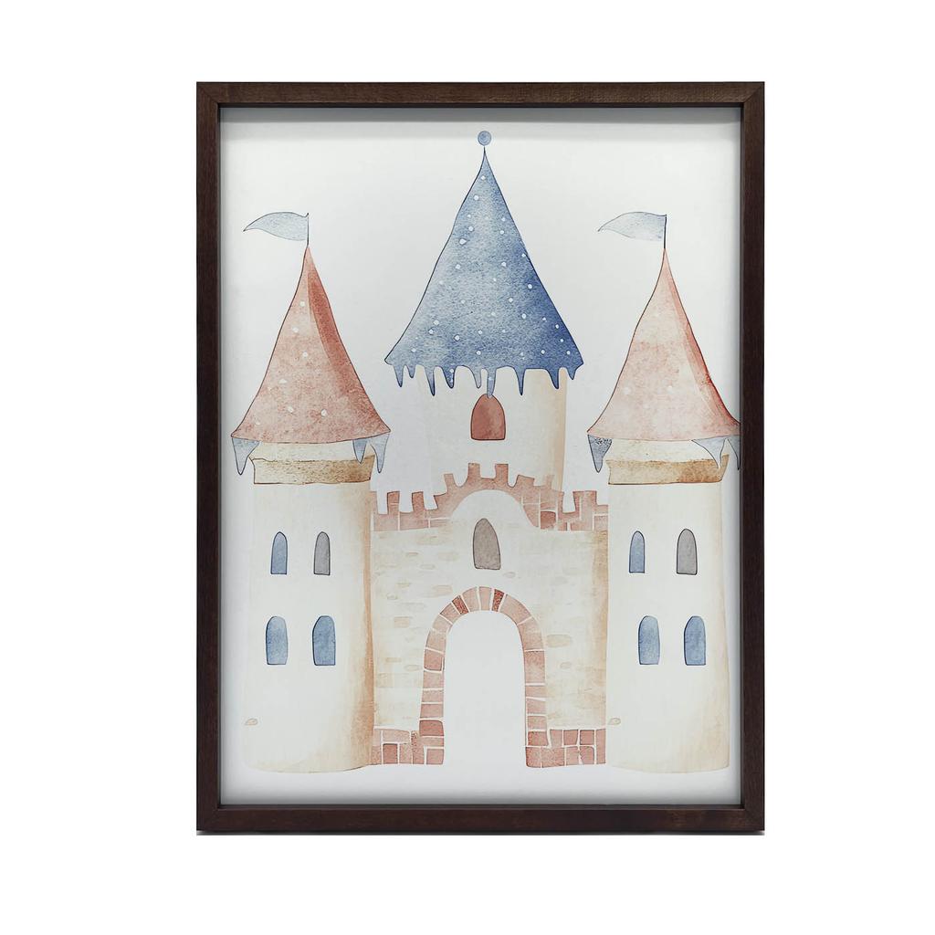 Plakat Zamek Marzeń Plakat Zamek Marzeń, 50X70 Cm, Rama Drewniana Ciemny Brąz, Papier Matowy 230 Gsm