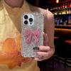 Elegant Diamond Bowknot Phone Case for 17Pro Max, 15Pro, 12, 11, 16, and 15.
