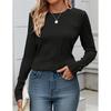 BITCED Women's Fashion Casual Long Sleeve O-Neck  Blouses & Shirts