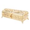 Vintage Jewelry Box Elegant Colorfast Alloy Rustproof Soft   Lining Trinket Storage Box for Family   Decor
