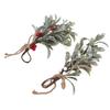 4PCS Artificial Mistletoe Pick 9.1 Inch Xmas Hanging Fake Mistletoe Ornament Decorations for   Xmas Tree Wreath Holiday Decoration