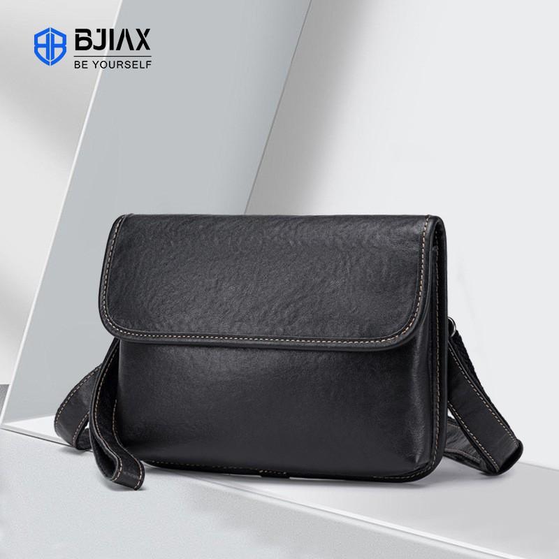 Genuine Leather Briefcase Business Commuting Top Layer Cowhide File Bag Casual Single Shoulder Handbag Large Capacity