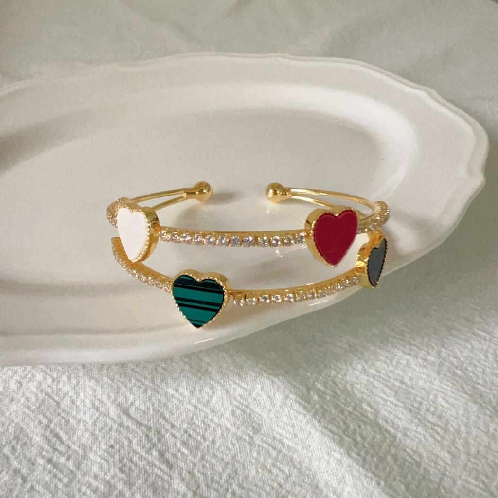 Four Leaf Cloverbracelet Love Bracelet Butterfly Bracelet Bear Bracelet Double Zirconia Bracelet Opening Adjustable Women's Bracelet