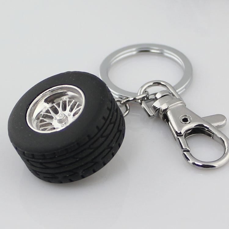 Trendy F1 car Tire Keychain Creative Toy Unisex Key Ring Pendant