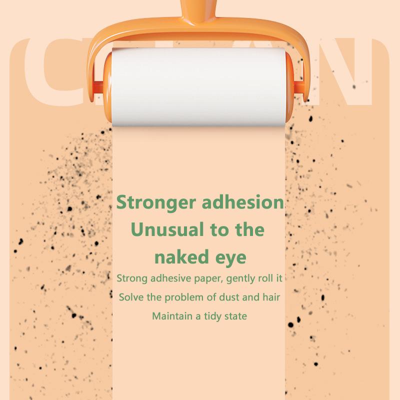 Tearable Roll Paper Hair Sticky Roller Dust Pet Hair Remover Brush Clothes Carpet Cleaning Replaceable Core 10/16Cm Surface