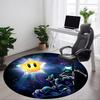 1pc Star Luigi Chair Carpet for Office, Indoor Non Slip Washable Polyester Fiber Carpet, Mat For Office, Machine Washable