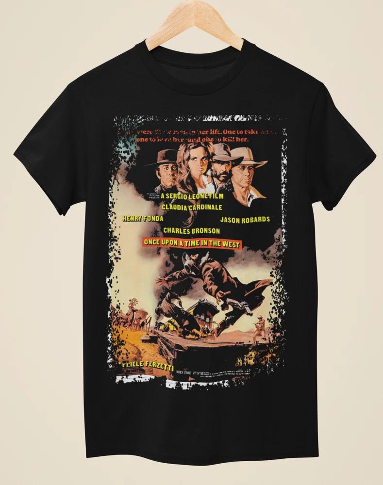 Once Upon A Time In The West Western Movie Poster Inspired Unisex Black Tshirt S
