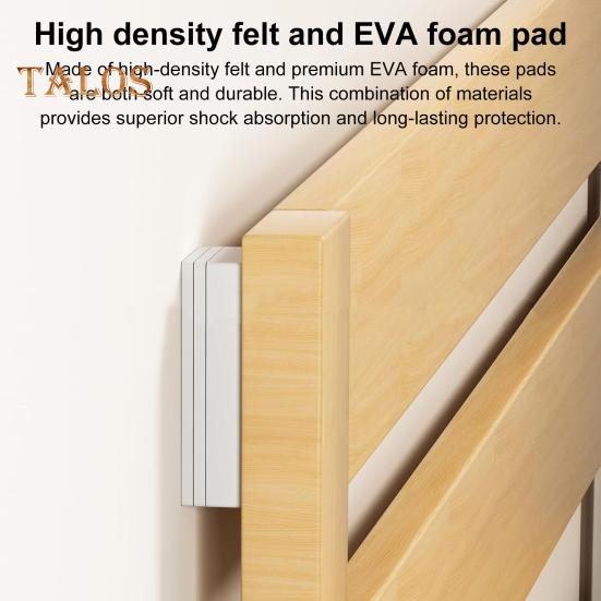 20 buc. Tampoane de absorbție a șocurilor din spumă Reducerea zgomotului îngroșat pentru rame de pat Protecție de perete autoadezive de înaltă densitate 15 mm și 5 mm grosime