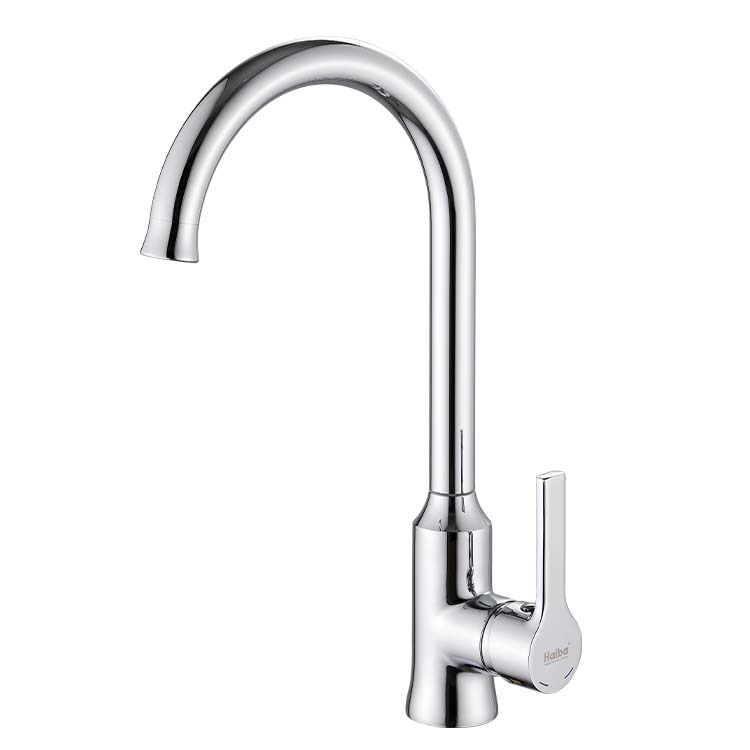 High-end Single Lever Kitchen Sink Faucet Kitchen Mixer Hot and Cold Water Tap Kitchen Faucet (as the picture,Chrome)
