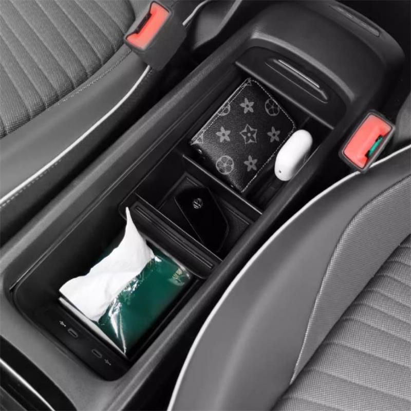 Car Accessories For VW Volkswagen ID.3 E11 ~2025  Center Console Armrest Storage Box Multifunctional Storage Auto Parts
